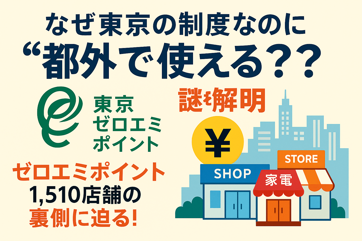 【東京ゼロエミポイントの裏側】なぜ都外”1,510店舗”も使える？